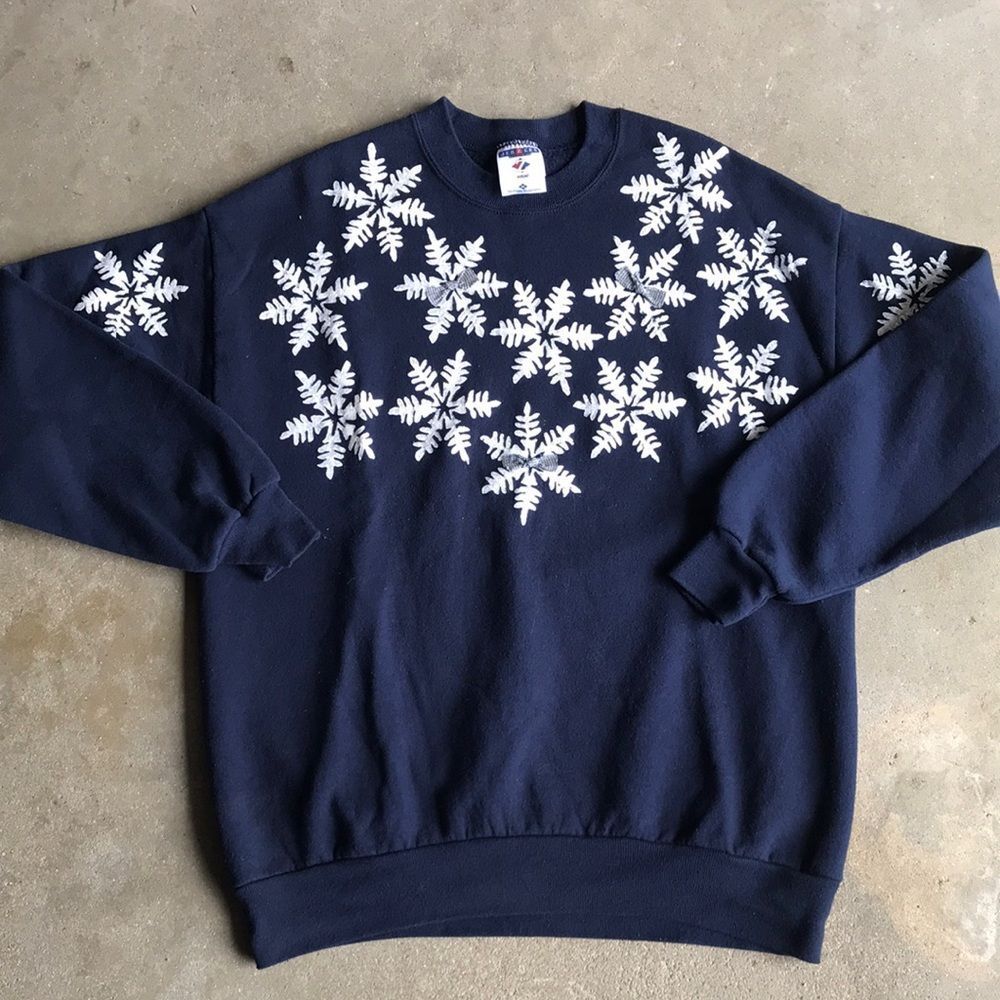 vintage snowflake sweater